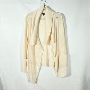 Splendid Medium Cream Open Front Cashmere Knit Cardigan coquette soft angel girl